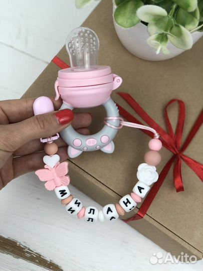 Держатель для пустышки, именной держатель