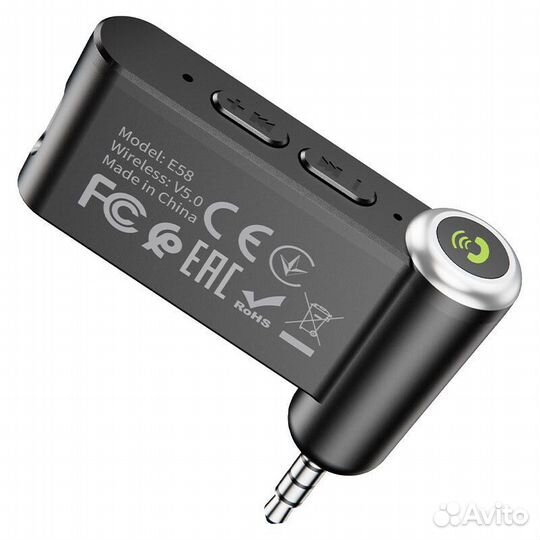 Bluetooth адаптер AUX Hoco E58 черный