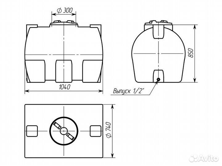 Емкость тцгп-500 л