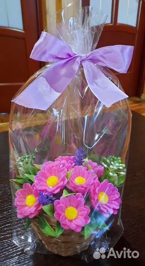 Хризантема букет из мыла учителю