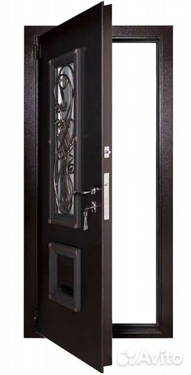 Стальная дверь в загородный дом Гранит Коттедж