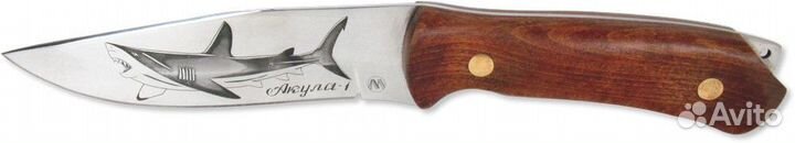 Нож акула1-цмнескладной цельнометаллический нерж д
