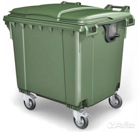 Пластиковый мусорный контейнер 1100 л