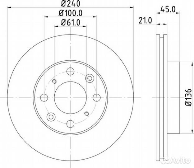 Диск тормозной honda isuzu. integra integra SJ log