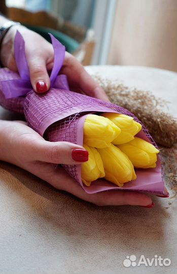 Мыло ручной работы - Букет тюльпанов