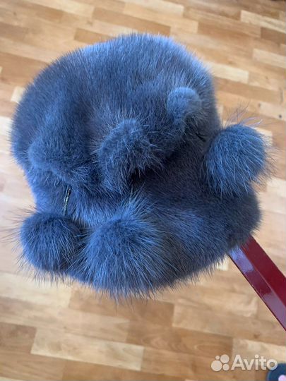 Шапки береты женские из меха норки