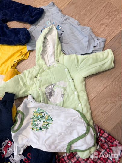 Большой комплект детской одежды (68-74см)