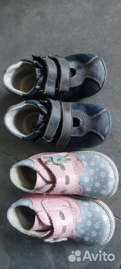 Ботинки 22 и 21 размер кожа