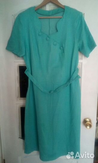 Новое платье винтаж трикотаж хлопок р.58