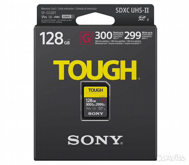 Карта памяти Sony sdxc 128GB Tough UHS-II 299/300M