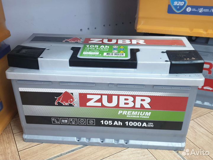 Аккумулятор Zubr 105 Ah 1000A