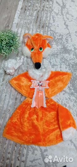 Карнавальный костюм для девочки лисичка 98-110