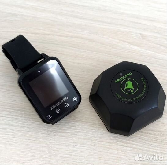 Кнопка вызова официанта модель Бургер и часы Элит