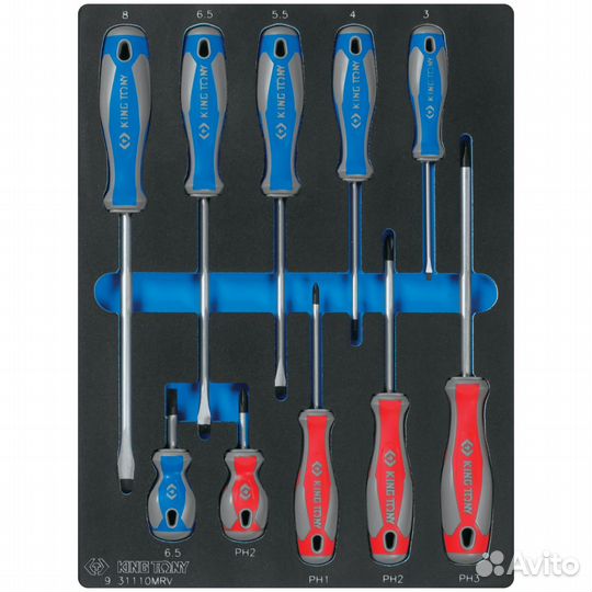 Набор отверток, ложемент king tony 9-31110MRV