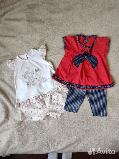 Вещи для девочки пакетом 68-80