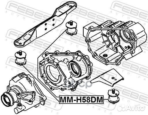 Опора задн дифференциала mitsubishi pajero mini