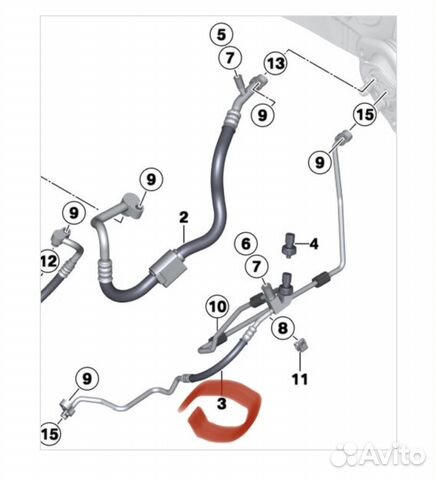 Трубка кондиционера BMW F30