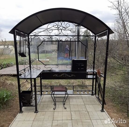 Мангал с крышей