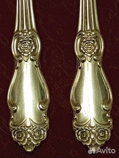 Мельхиоровые вилки серебряная роза Кольчугино