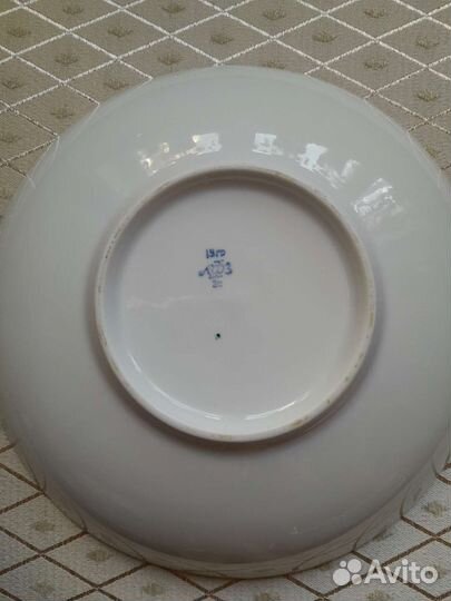 Сухарница кобальт с позолотой лфз СССР