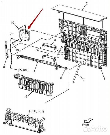 Вентилятор Xerox 127E86632 1372559