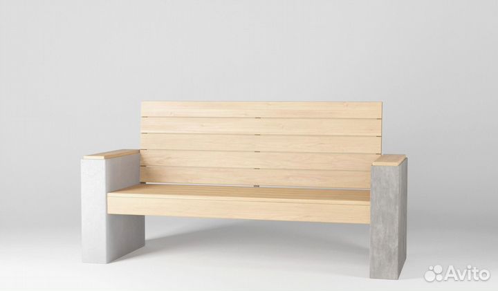 Лавочка садовая из бетона