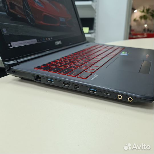 Игровой MSI i7-7700HQ/16GB/256GB+1TB/GTX 1060(6GB)