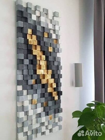 Картина панно из дерева