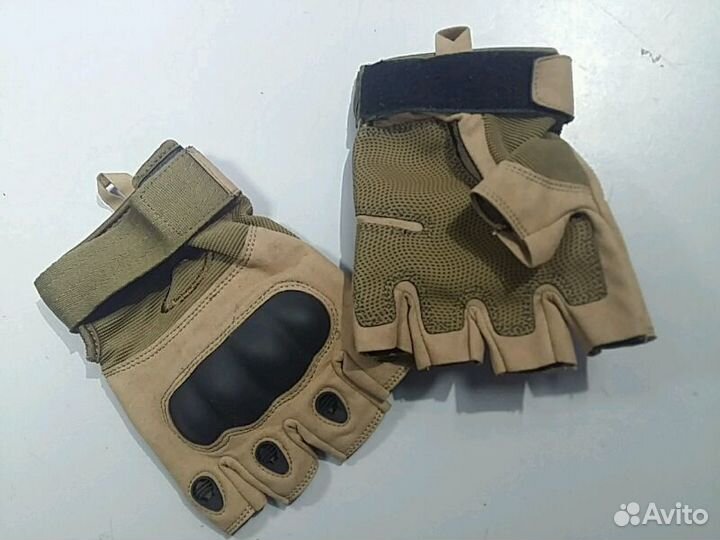 Перчатки тактические беспалые песок