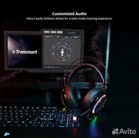 Игровая гарнитура Tronsmart Glary 7.1 Новая
