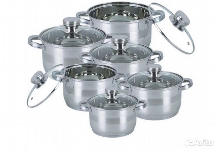 Bohmann 6 кастрюл с крышкам Бохман