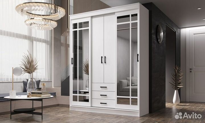 Шкаф купе Лорд Белый (новый)