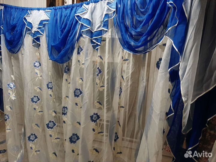 Шторы с ламбрекеном бу