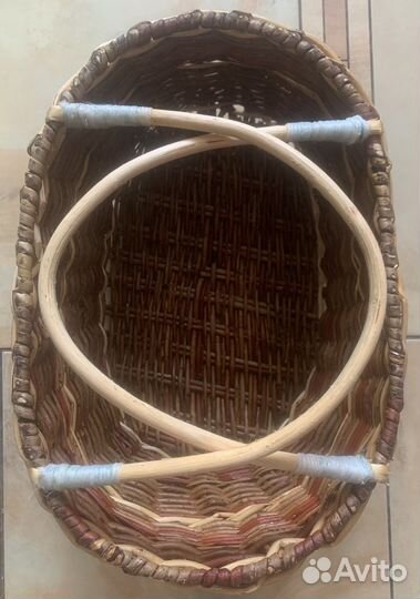 Корзина овальная плетеная из натуральной ивы