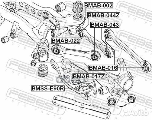 Сайлентблок задней цапфы BMW 3(E90) -11 bmab017Z