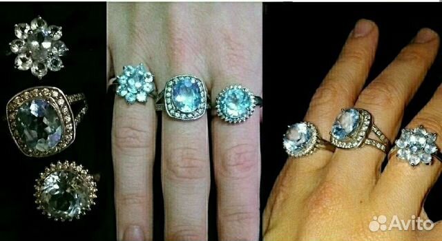 Натуральный топаз серебро 925