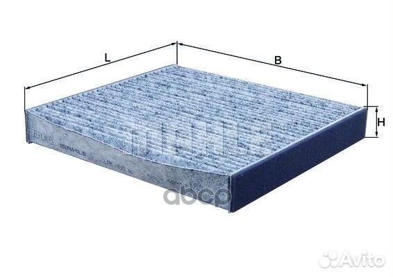 Cabin air filter element activ carbon lak490a M