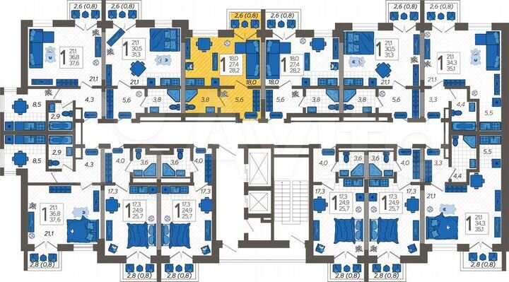 Квартира-студия, 28,2 м², 4/12 эт.