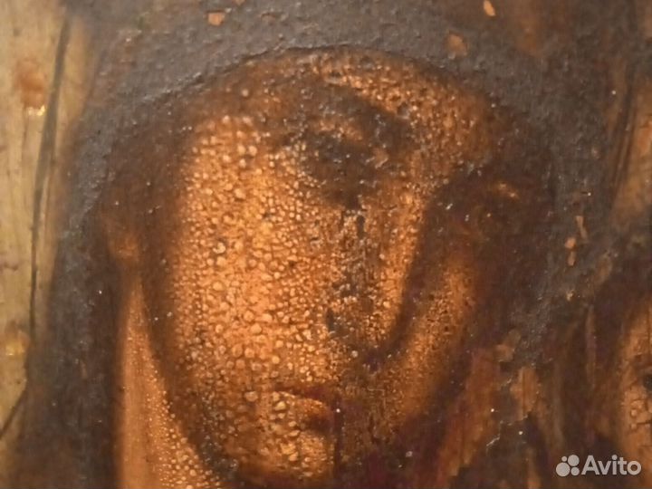 Икона Божьей Матери 18век, письмо, масло, редкая