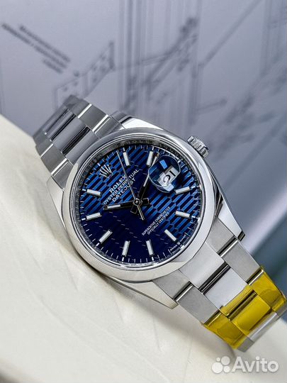 Rolex Datejust Blue Motif Wave Dial 36mm