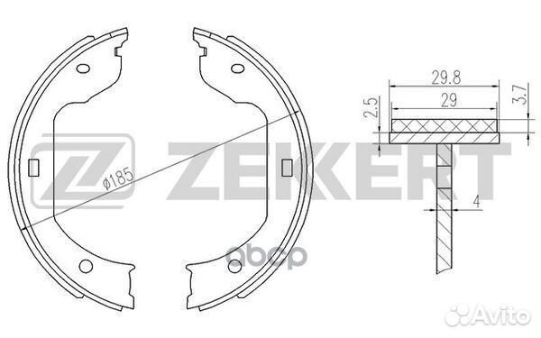 Колодки торм. бараб. задн. BMW 3 (E46) 00- 5