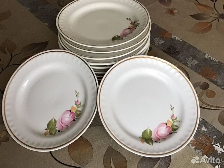 Набор тарелок новый, фарфор, новый, СССР