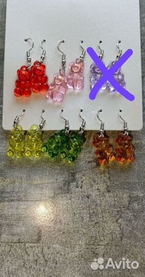 Сережки мишки