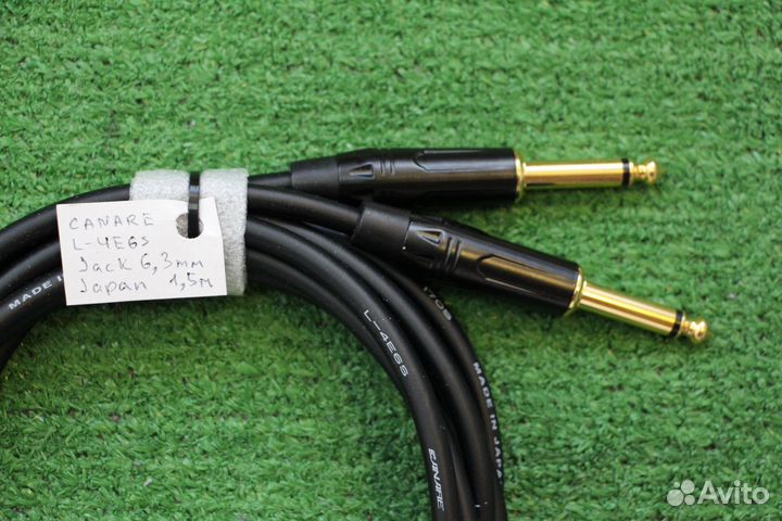 2Jack 6.3mm (TS) Canare, Japan