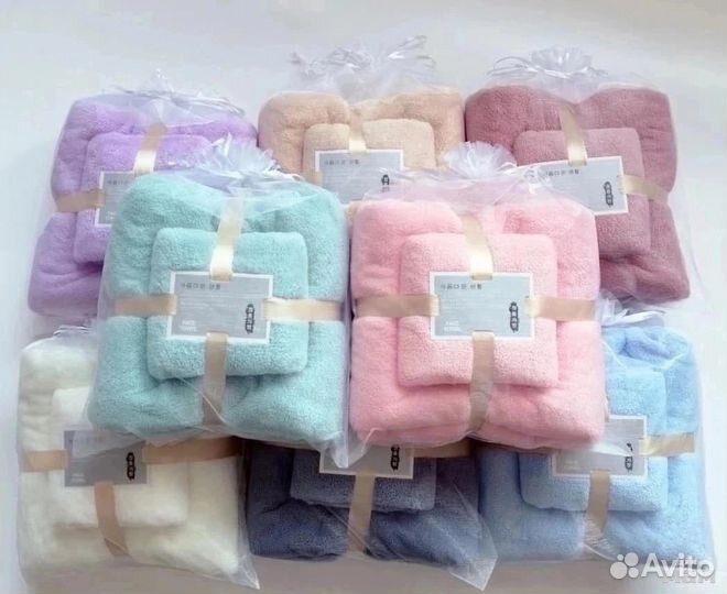 Набор полотенец из микрофибры для бани, пляжа