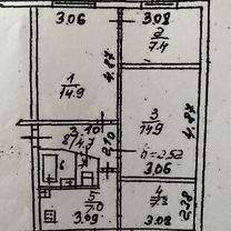 4-к. квартира, 59,1 м², 1/5 эт.