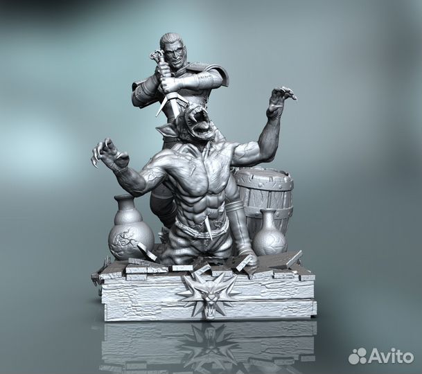 Экш фигурка ведьмак геральт и колдунья