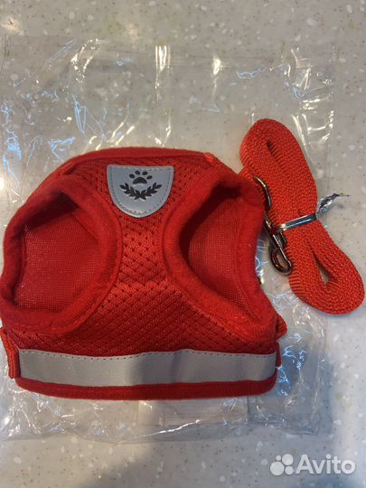 Шлейка с поводком для собак мелких пород и кошек