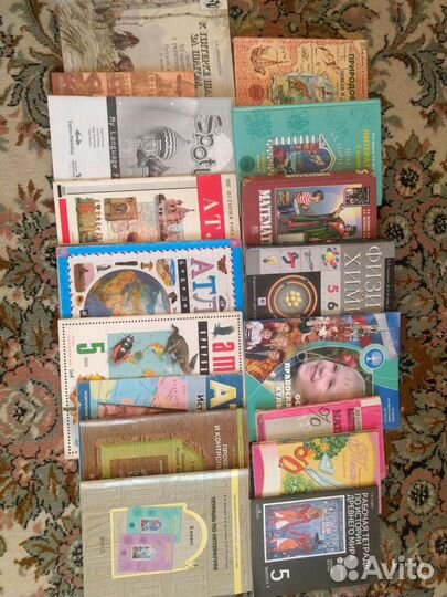 Учебники,рабочие тетради,атласы(5 и 6 классы)