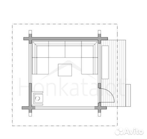 Баня дом из профилирован бруса (производитель) 22м